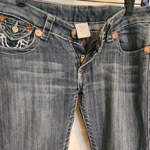 True Religion Blue Straight Leg Jeans